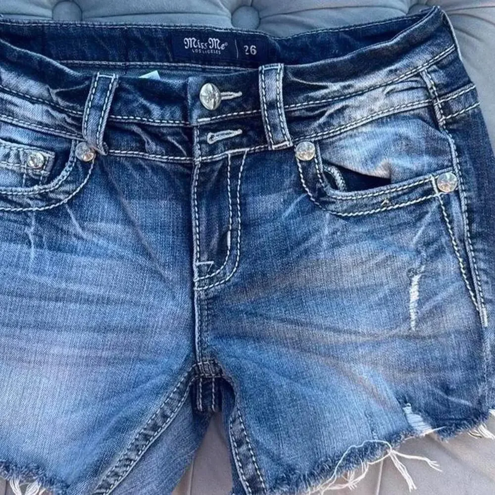 Miss me blue denim shorts 29